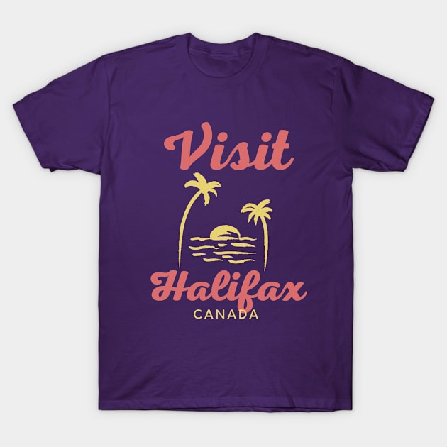 Halifax Canada - Funny Canadian Beach Art T-Shirt by Buster Piper